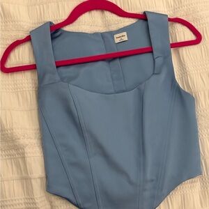 Sunday Best Light Blue Sleeveless Corset